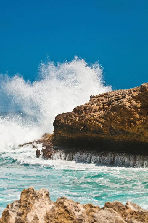 Coral Rock Meets Crashing Waves I