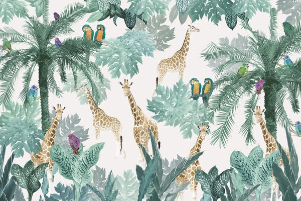 Giraffes: Tropical Safari Adventure I by Anita's & Bella's Art