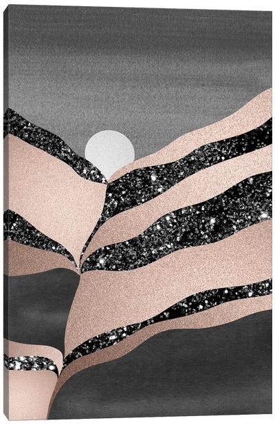 Desert Night Glam I Canvas Art Print - Rose Gold Art