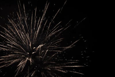 Golden Firework Glam I by Anita's & Bella's Art framed wall art