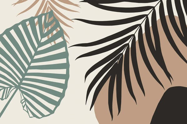 Anita's & Bella's Art: Minimal Tropical Palm Leaf IV - Landscape by Anita's & Bella's Art