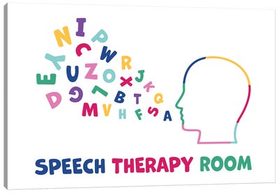 Bright Speech Therapy Room Canvas Art Print - Kids' Space