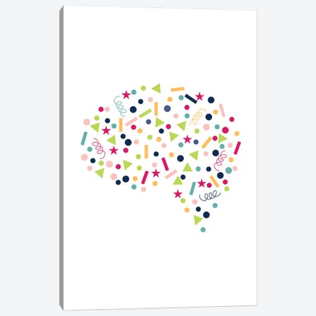 Confetti Brain Canvas Print #ABN18} by Alyssa Banta Art Print
