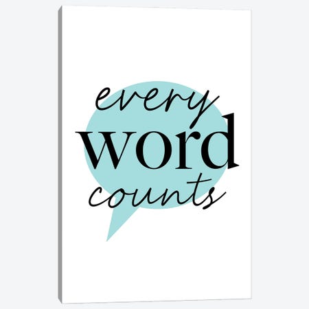Every Word Counts Canvas Print #ABN24} by Alyssa Banta Canvas Print