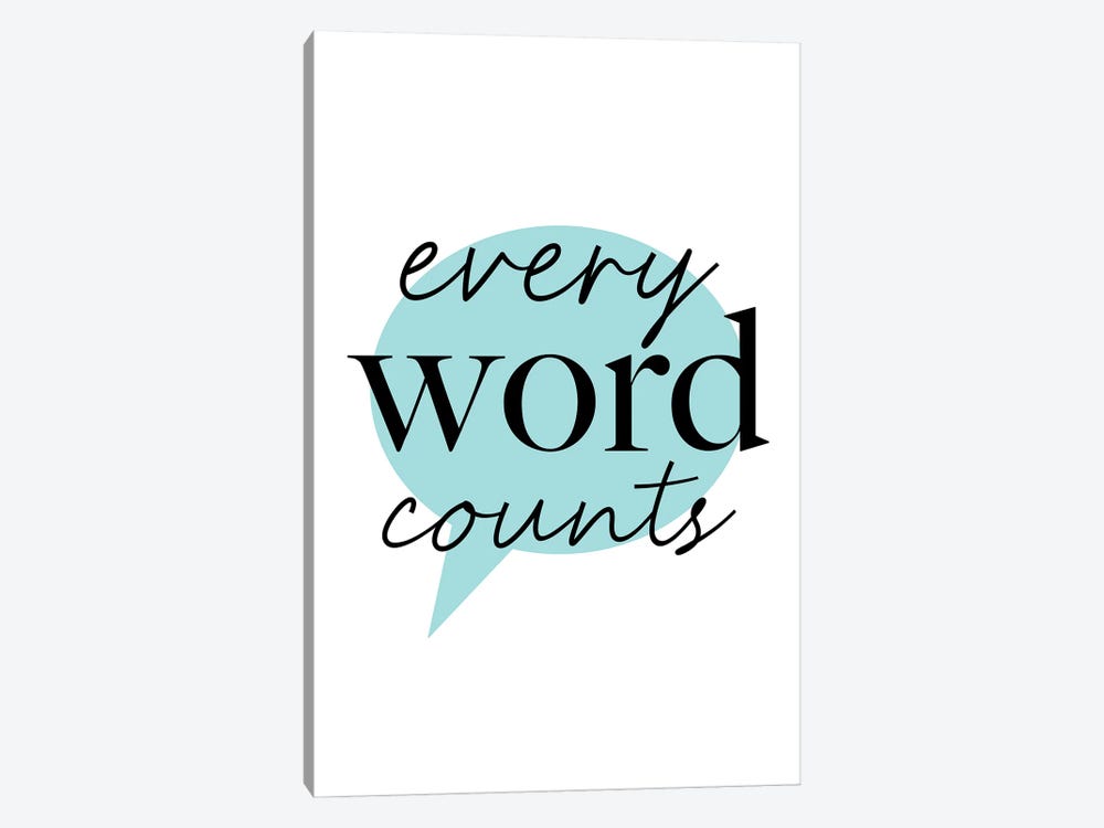 Every Word Counts 1-piece Canvas Print
