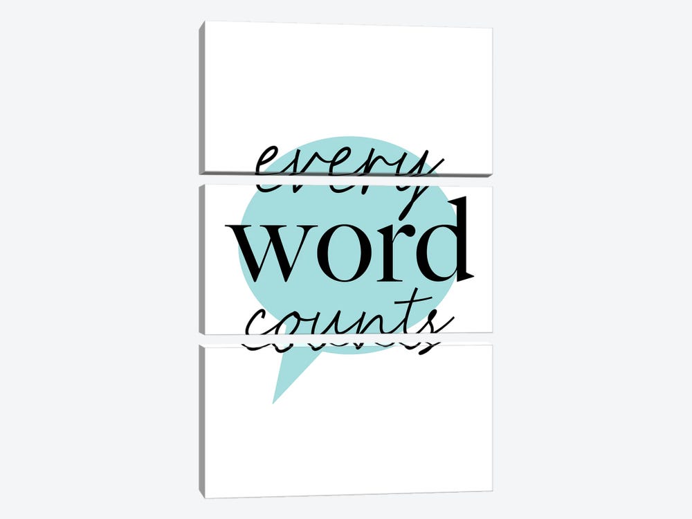 Every Word Counts by Alyssa Banta 3-piece Canvas Art Print