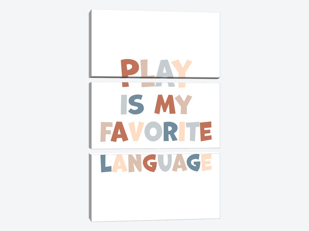 Neutral Play Is My Favorite Language by Alyssa Banta 3-piece Canvas Art Print