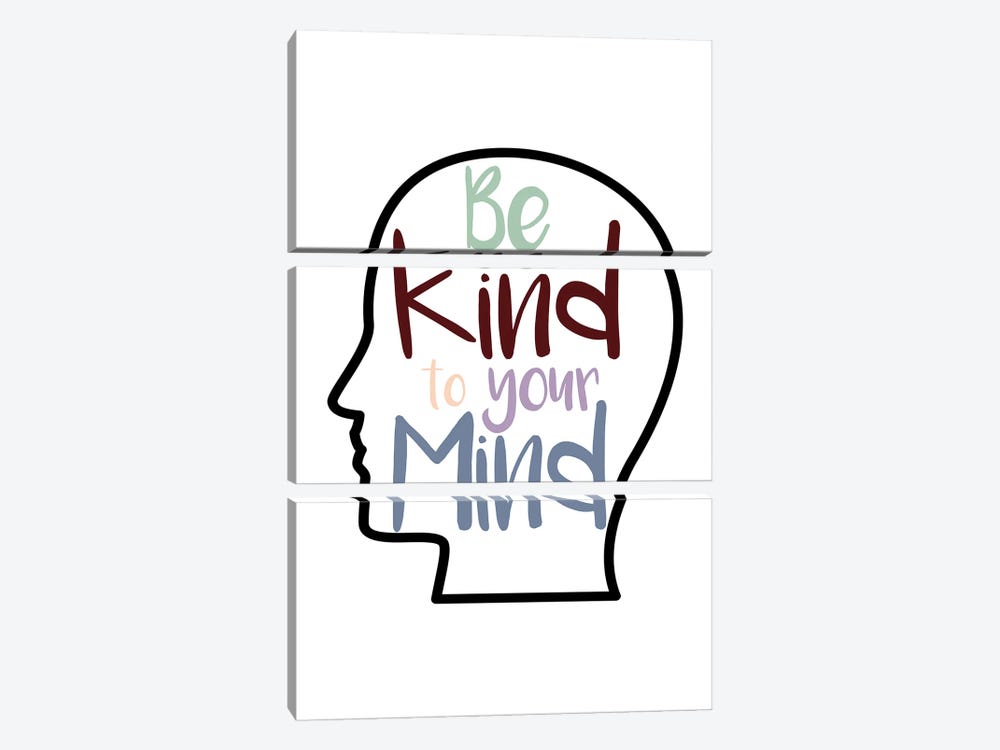 Kind To Your Mind by Alyssa Banta 3-piece Canvas Print