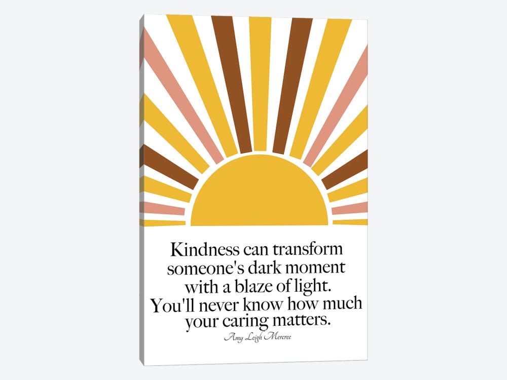 Kindness Quote by Alyssa Banta 1-piece Canvas Art Print