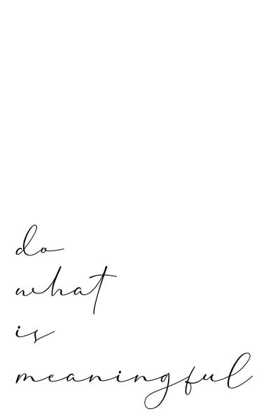 Do What Is Meaningful