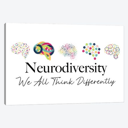 Neurodiversity Brains Canvas Print #ABN53} by Alyssa Banta Canvas Art Print