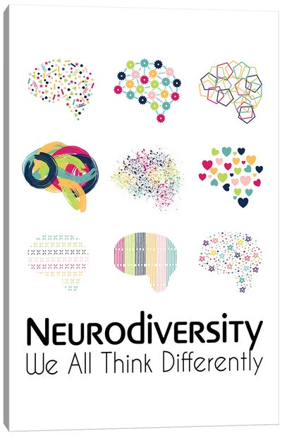 Vertical Neurodiversity Canvas Art Print - Neurodiversity