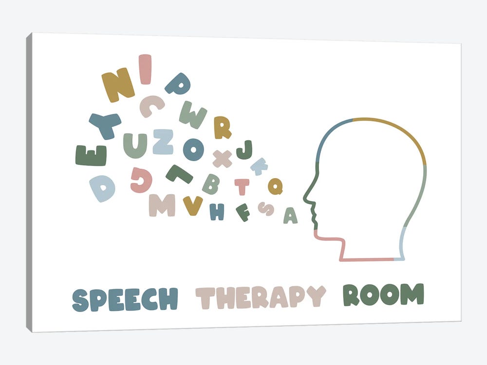 Neutral Speech Therapy Room by Alyssa Banta 1-piece Art Print