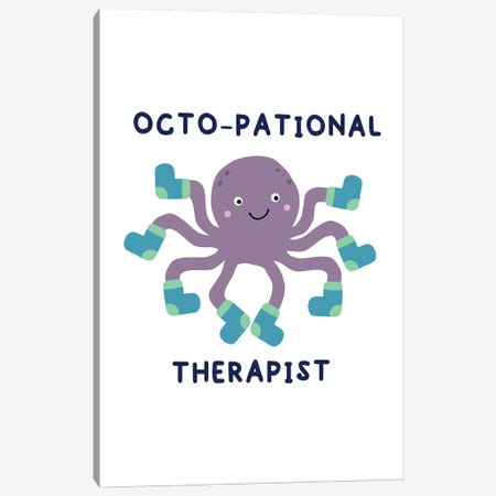 Octopus Therapist Canvas Print #ABN58} by Alyssa Banta Canvas Print
