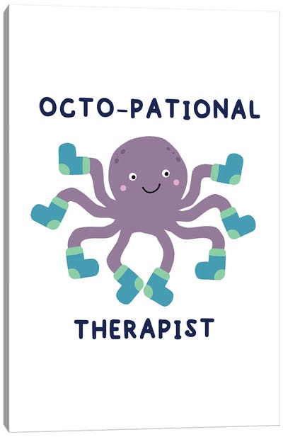 Octopus Therapist Canvas Art Print - Alyssa Banta