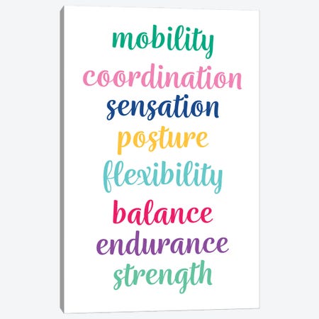 Physical Therapy Terms Canvas Print #ABN69} by Alyssa Banta Canvas Artwork
