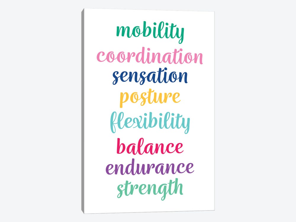 Physical Therapy Terms by Alyssa Banta 1-piece Canvas Art