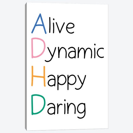 ADHD Poster Canvas Print #ABN6} by Alyssa Banta Art Print