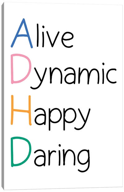 ADHD Poster Canvas Art Print - Neurodiversity