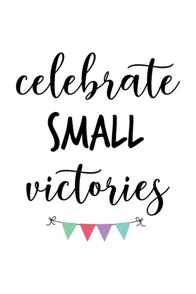 Celebrate Small Victories by Alyssa Banta framed wall art
