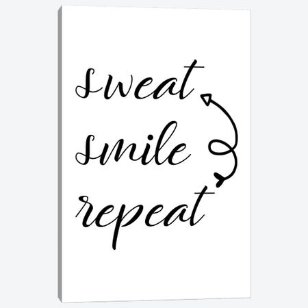 Sweat Smile Repeat Canvas Print #ABN76} by Alyssa Banta Canvas Artwork