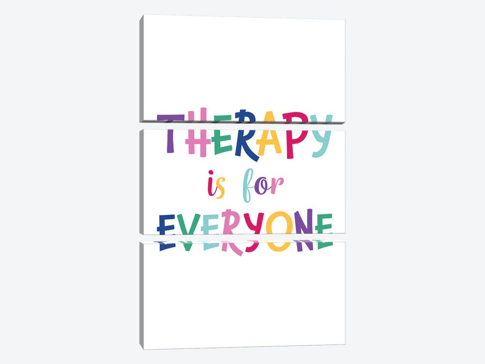 Therapy Is For Everyone by Alyssa Banta 3-piece Canvas Art