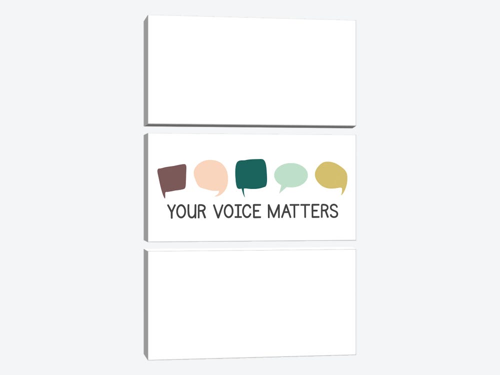 Your Voice Matters by Alyssa Banta 3-piece Canvas Art Print