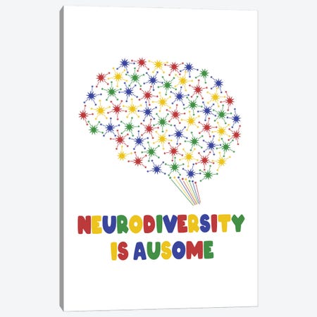 Neurodiversity Is Ausome Canvas Print #ABN8} by Alyssa Banta Canvas Art