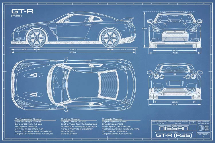 Nissan GT-R (R35) Skyline Blueprint