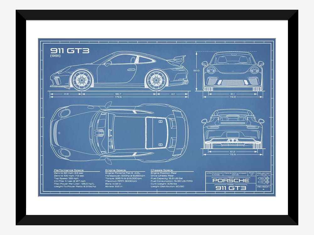 Tableau Voiture De Luxe 911 GT3, Tableau Factory