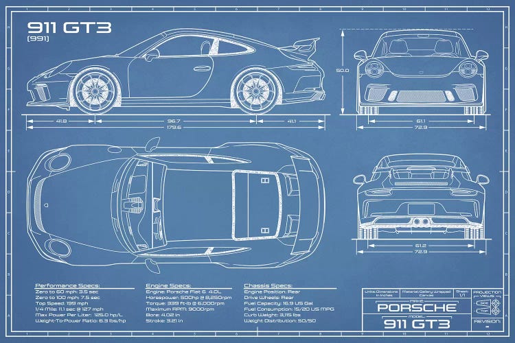 Porsche 911 GT3 (991) Blueprint