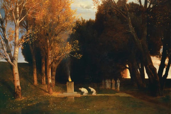Romanticism: Sacred Grove by Arnold Böcklin