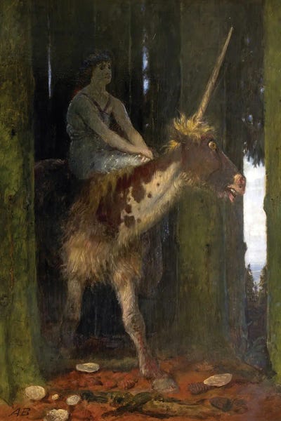 Silence Of The Forest by Arnold Böcklin canvas print