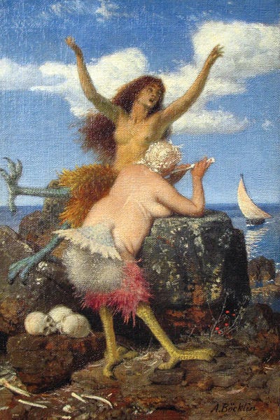 Sirens Anagoria by Arnold Böcklin canvas print