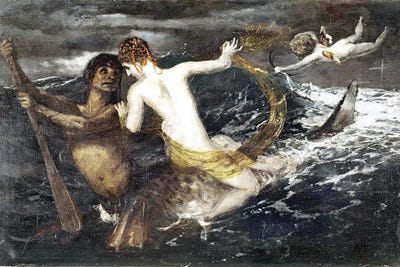 Triton And Nereid by Arnold Böcklin canvas print