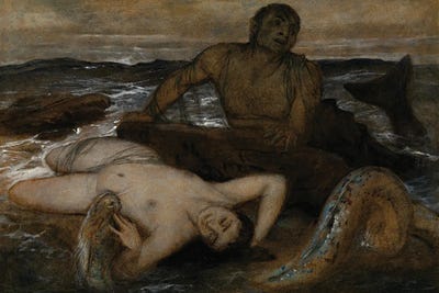 Triton And Nereid by Arnold Böcklin canvas print