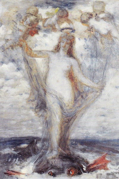 Venus Anadyomene - 1872 by Arnold Böcklin canvas print