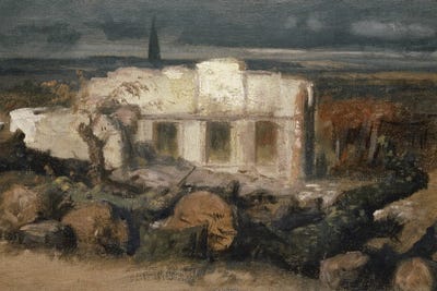 Destroyed House Near Kehl In 1870 by Arnold Böcklin canvas print