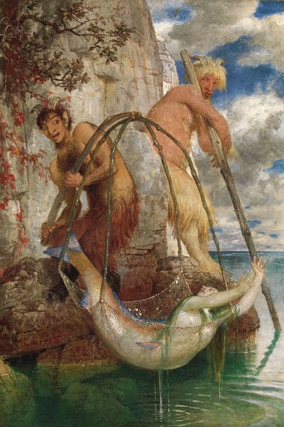 Romanticism: Two Fishing Pane (1874) by Arnold Böcklin