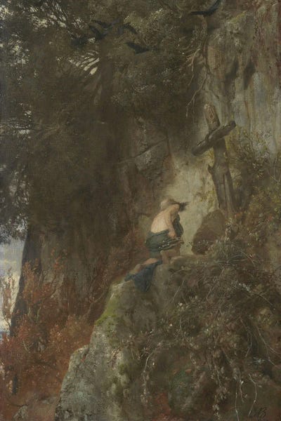The Hermit by Arnold Böcklin canvas print