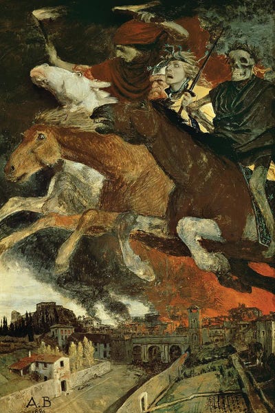 Horseback: The War by Arnold Böcklin