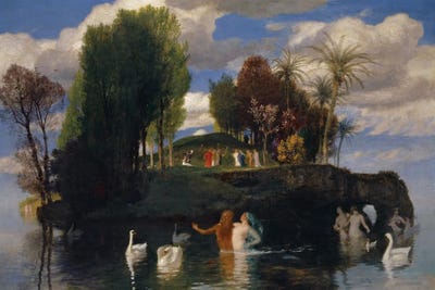 The Island Of Life -1888 by Arnold Böcklin canvas print