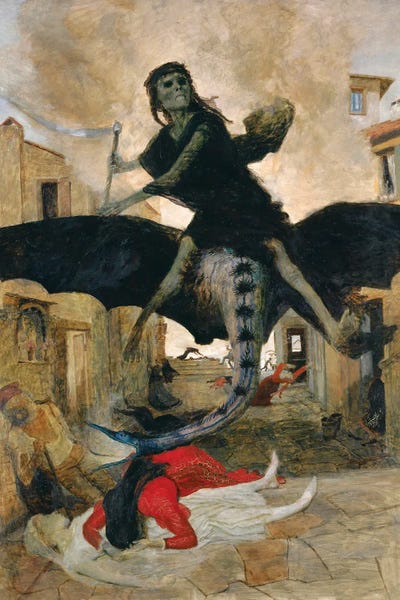 The Plague by Arnold Böcklin canvas print