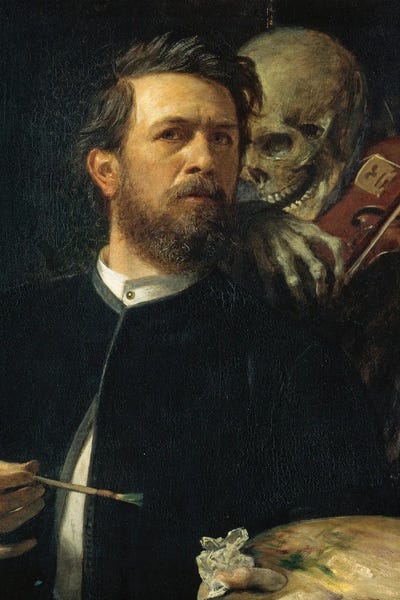 Romanticism: Fiddling Death by Arnold Böcklin