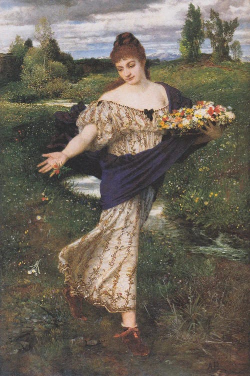 Flora, Scattering Flowers - 1875