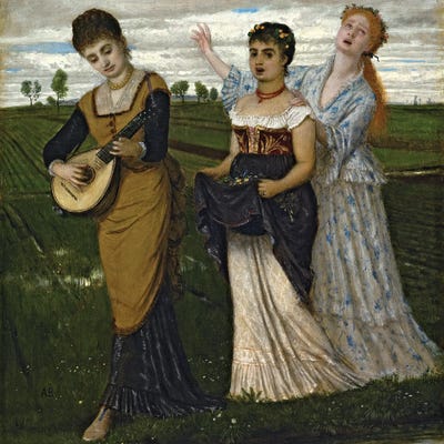 Spring Songs (1876) by Arnold Böcklin canvas print