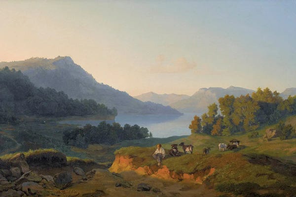 Romanticism: Mountain Lake (1846) by Arnold Böcklin