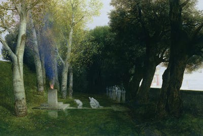 Sacred Grove by Arnold Böcklin canvas print