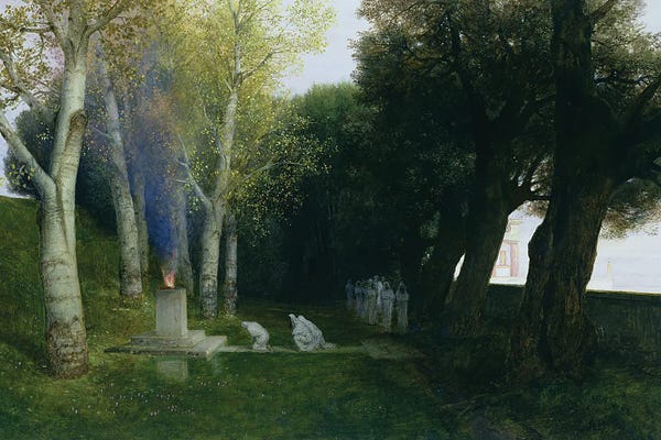 Romanticism: Sacred Grove by Arnold Böcklin