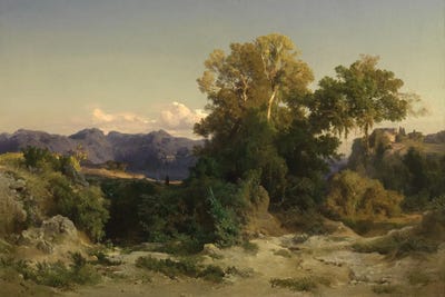 In The Alban Mountains 1851 by Arnold Böcklin canvas print